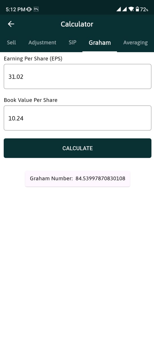 Graham Calculator screenshot